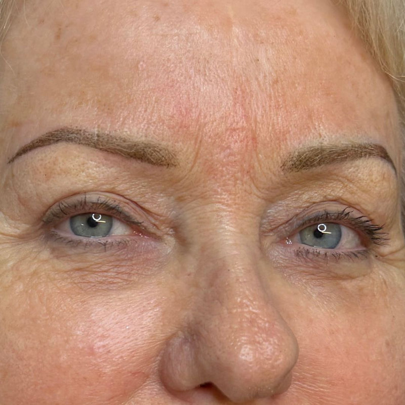 After - Light brows + old tattoo
